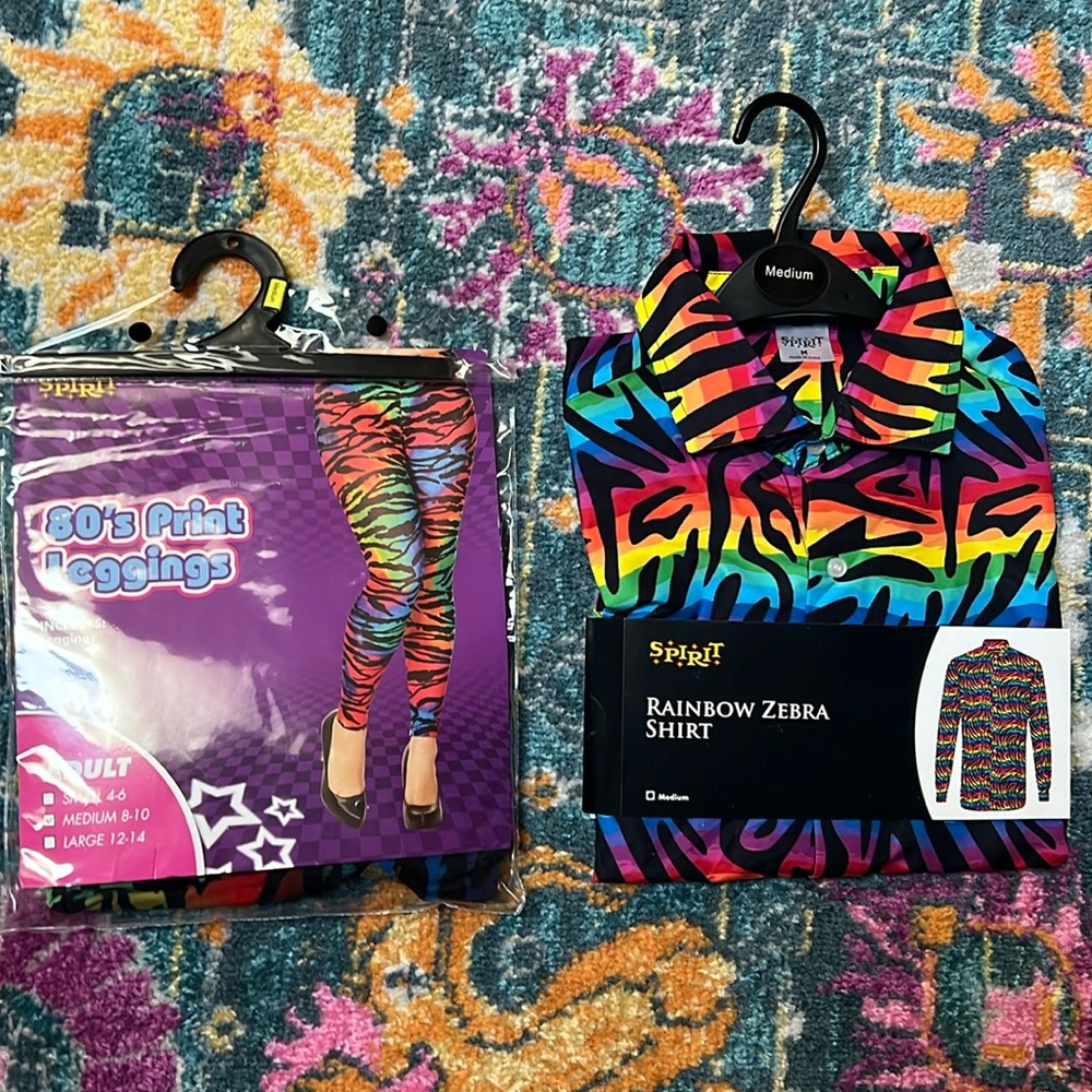 Spirit Hallloween 80s zebra set medium